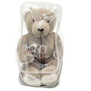 New in Bag Brookstone NAP Teddy Bear Tan Cuddle Plush Stuffed Animal Toy 11”
